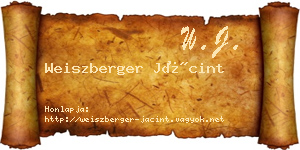 Weiszberger Jácint névjegykártya